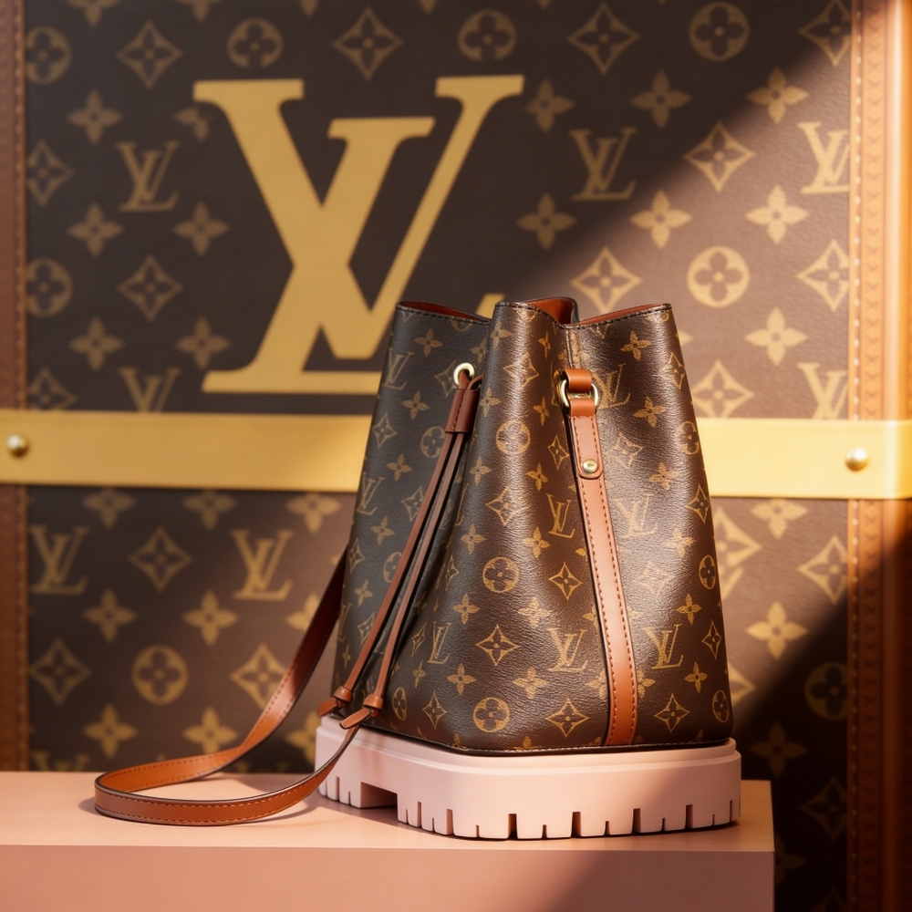 <AUTHENTIC>LV Néonoé Monogram Canvas Bucket Bag - Picture 2 of 6